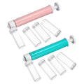 uxcell 2Pcs Manual Air Brush Cake Decorating Cake Air Brush Kit Pink - color: Pink/Blue