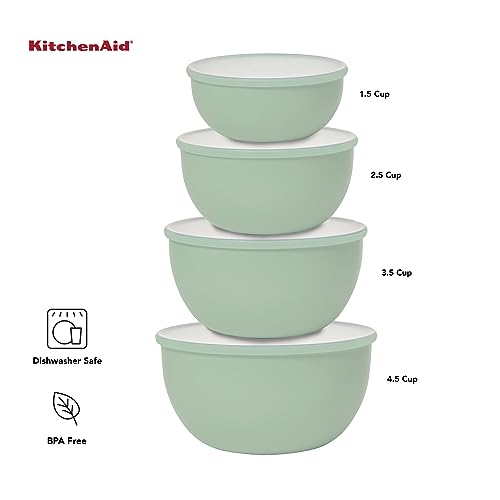 KitchenAid Prep Bowls with Lids, Set of 4 - size: 1.5 cup 2.5 cup 3.5 cup 4.5 cup