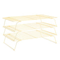Briout Cooling Rack for Cooking Baking 3 Tiers, 16" x 10" Wire Rack, Gold - color: Gold, size: 16"x10"-3Tier