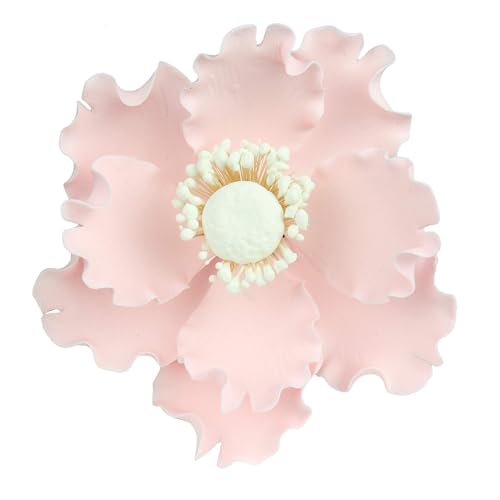 O'Creme Gumpaste Anemone Flowers Edible Cake Toppers Pastel Pink - style: Pastel Pink 4"