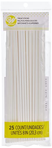 Wilton White Lollipop and Cake Pop Sticks, 8 Inch, 25 Count - size: 8 Inch (25 Count)