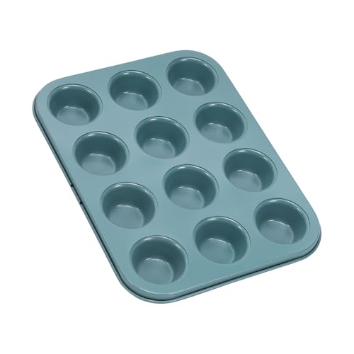 CHEFMADE Mini Muffin Pan, 12 Cups Non-Stick Tiny Cupcake Pan Bakeware - size: Mini Muffin 12 Cups