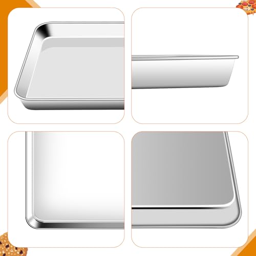 3 Pack Baking Sheet, Stainless Steel Baking Sheet Pan, 9/12/16 In