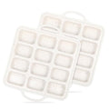 Silicone Mini Loaf Pan 2 Pack with Reinforced Metal Frame 12-Cavity - color: Cream 12-Cavity