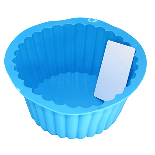 X-Haibei Giant Cupcake Pan Round Chocolate Cake Bread Bakeware Silicone Mold Top Dia. 7.8inch,Bottom 5.3inch, Height 3.5 inch
