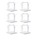 XININSUN 6Pcs clear cake boxes with Ribbon, 6inch cake boxes for Christmas Bakery Treat,Holiday Pastries,Gift Giving-White - color: white-7x7x8inch-6Pcs