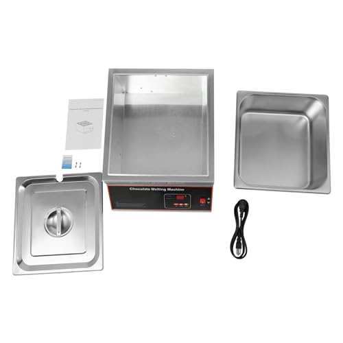 1 Tank Commercial Chocolate Melting Machine 500W 26.46lbs Stainless Steel Electric Chocolate Tempering Machine Chocolate Melter Pot w/ 32-203°F Temp Control, Digital Display for Butter Cream - size: 1 Tank, 500W, Digital Display