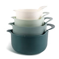 COOK WITH COLOR Nesting Plastic Mixing Bowl Set with Pour Spouts and Handles, Green, 4 Piece Non-Slip - color: Green, size: 4 Piece Non-Slip