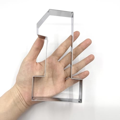 LILIAO Number One #1 Cookie Cutters 3-Pc Set, 3 Sizes: 6.1", 3.93", 2.36"