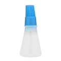 AKOAK 1 Pack Environmentally Friendly Silicone Flat-Bottomed Barbecue Oil Bottle Brush, Pastry Brush, Kitchen Baking and Barbecue Cooking Tools (Blue) - color: Blue
