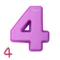 Ducodocu Large Silicone Number Cake Mould 3D Novelty Cake Pan DIY Baking Mold for Birthday Anniversary Number of 4 - size: 4