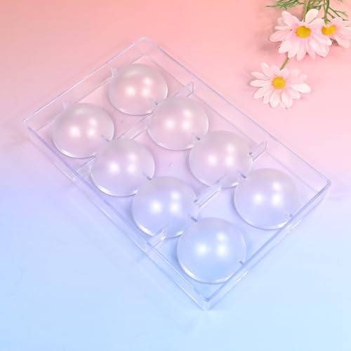 Semi-Sphere Chocolate Mold Polycarbonate Hemisphere Mold for Chocolate Making, Candy, Baking, Ice Cube, Soap 2.36inch Diameter (D_Semi-Circle) - size: D_Semi-Circle