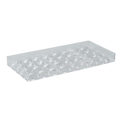 Pastry Tek 10.8 x 5.3 Inch Chocolate Shaping Mold, 1 Freezable Candy Mold - 32 Cavities, Egg-Shaped, Clear Polycarbonate Chocolate Mold, Dishwashable, Easy To Release - Restaurantware - size: 1 Count | 10.8 x 5.3 Inch, style: Egg