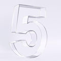 Ledido Reusable 10'' Fillable Acrylic Charcuterie Board Box Number 5 - color: Number 5