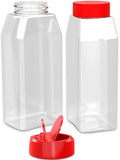 Reluen Large Seasoning Shaker 2 Pack, 32 Oz Red Lid Seasoning Containers - color: Red