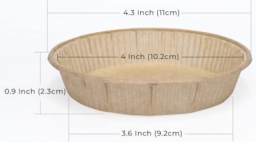 Bake Choice 50pcs Paper Mini Tart Pans, 4 Inch Mini Pie Tins, Disposable - style: Pack of 50