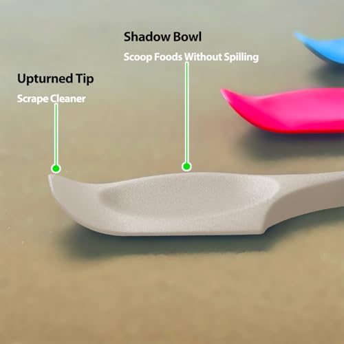 Mini Silicone Spatula, 8" Curved Small Spatula with Shallow Bowl, Khaki,4Pc - color: Khaki