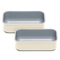 Caraway Non-Stick Ceramic-Coated 1 lb Loaf Pan Duo - color: Cream, size: 2x Loaf Pan (1lb)