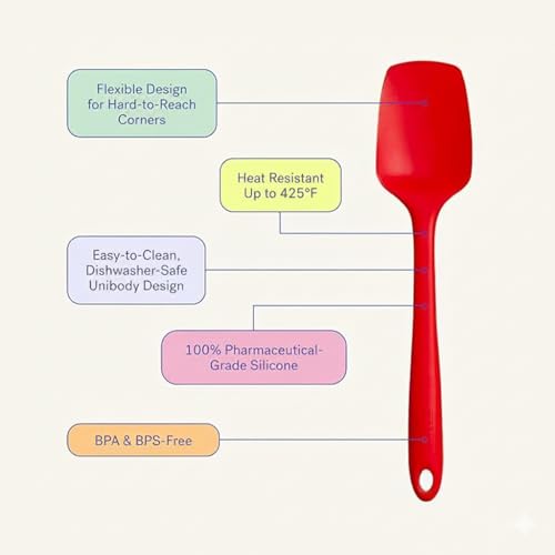 GIR Premium Silicone Seamless Spoonula – Mini, Slate - color: Slate, size: Mini - 8 IN