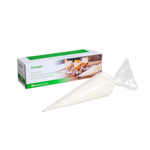 Disposable Piping Bags, 16 Inch Cake Decorating Bags, Anti-Burst Pastry Bags for Cakes and Cookies, Pack of 56 - size: 16 inch