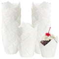 250Pcs Tulip Cupcake Liners,Parchment Paper Cupcake Liner in Standard Size - color: White