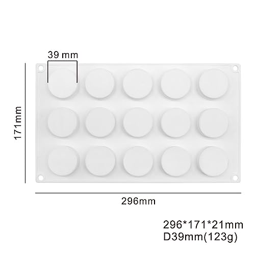 Round Cake Silicone Baking Mold Circular Chocolate Candy Biscuit Ice Cube Making Tool Soap Candle Mould Home Decor (Round H_11.84 X6.84 X0.84 inch) - size: Round H_11.84 X 6.84 X 0.84 inch