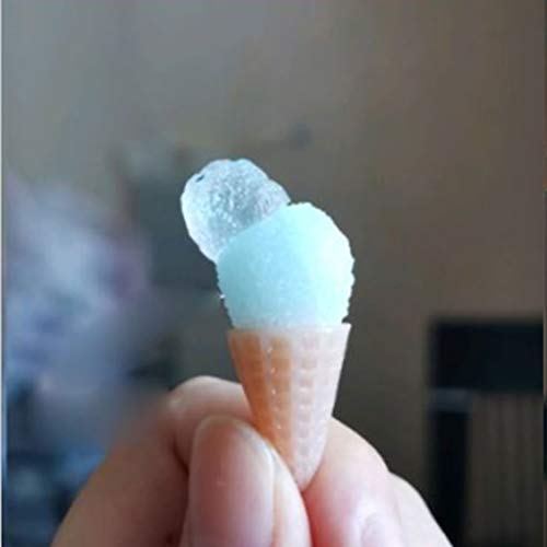 W-LOVE Mini Size Ice Cream Cone Keychain Resin Molds Popsicles Food Play Pendant Mold Silicone Baking Set, Transparent