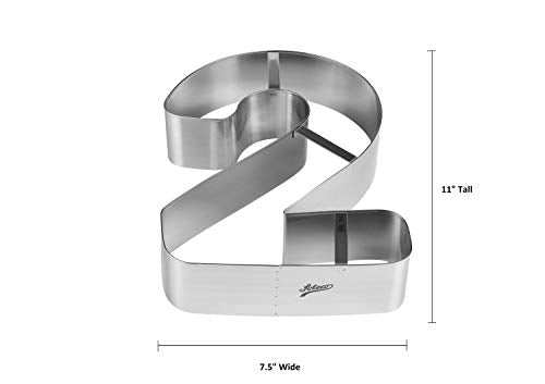 Extra Large Number 2 Cake Cutter - size: #2, 11-inches Tall