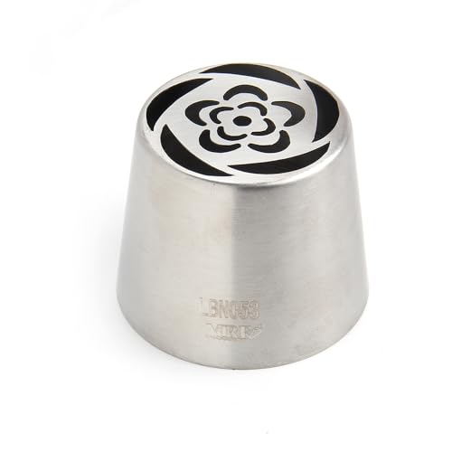 Stainless Steel Extra Large Russian Tulip Icing Tips Kit,4 Pcs Set - color: SILVER SET8