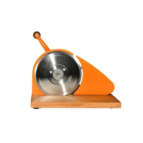 Zassenhaus Original Classic Adjustable Bread Slicer for Uniform Slices - Bread Slicer for Homemade Bread - 18/8 Stainless Steel Blade Sourdough Cutter -Orange, 11.75" x 8" - color: Orange, size: 11.75" x 8" x 4.7"