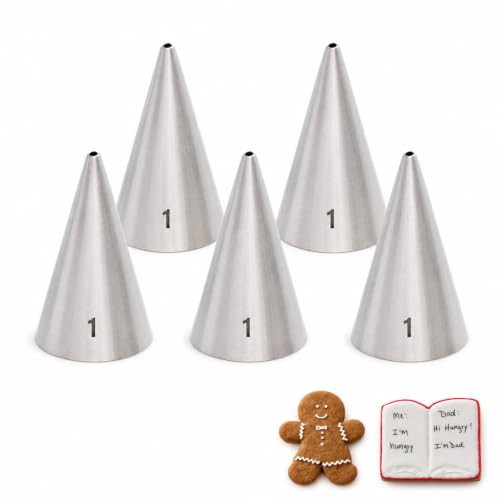 5 Pcs #1 Piping Tips,Stainless steel