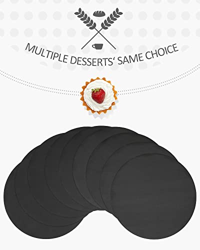qiqee 12 Inch Black Cake Boards Round 40-Packs Circles Rounds Base Food-Grade Cardboard Cake Plate（Thinner But Stronger） - color: Black, size: 12 inch / 40Pcs