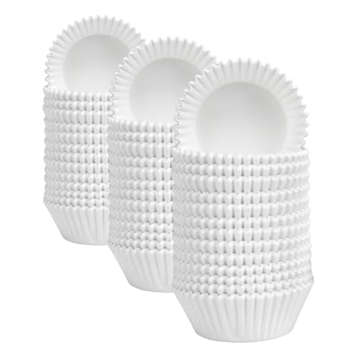 LotFancy Standard White Cupcake Liners, 500 Count, Greaseproof Paper Muffin Liners, Food Grade Cupcake Wrappers Baking Cups, No Smell, Bottom 2 inch Width (Pack of 3) - size: standard (Pack of 3)