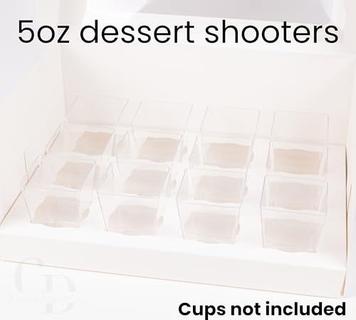 Dessert Shooter Box for 12 5oz square and round cups- 5 pack