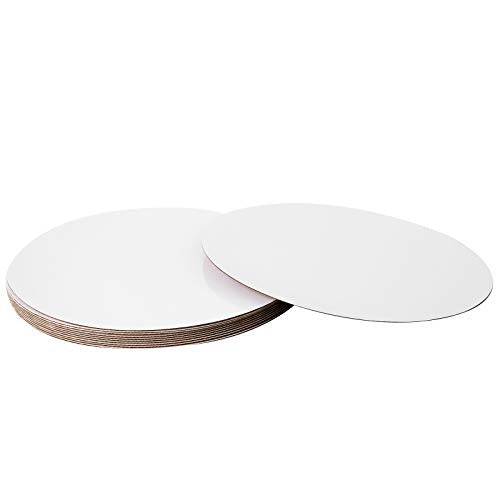 ONE MORE [25pcs] 10" White Cakeboard Round,Disposable Cake Circle Base Boards Cake Cardboard Pizza Plate platter 10 inch,Pack of 25