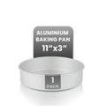 Restaurantware-Met Lux 12 x 3 Inch Straight-Sided Baking Tin, 1 Round Cake Pan - Oven-Ready, Freezable, Anodized Aluminum Round Baking Pan, Greaseproof, For Layer Birthday Cake - size: 12 x 3 inch