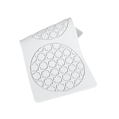 TUKE Silicone Embossing Mold Round Pane for Fondant & Clay - size: D_ Pane Pattern