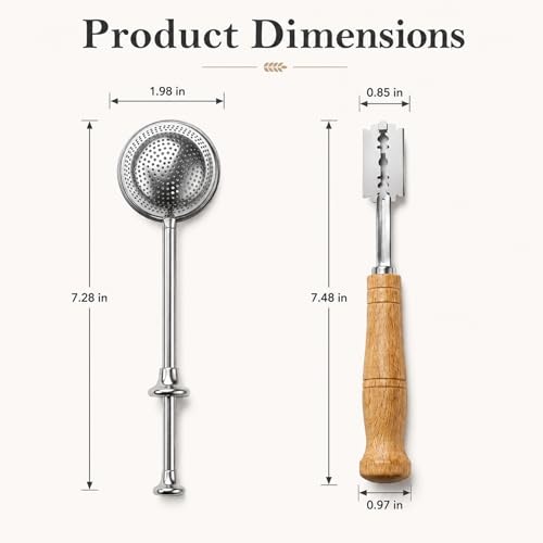 Bread Lame and Flour Duster Sets, 304 Stainless Steel Bread Scoring Tool