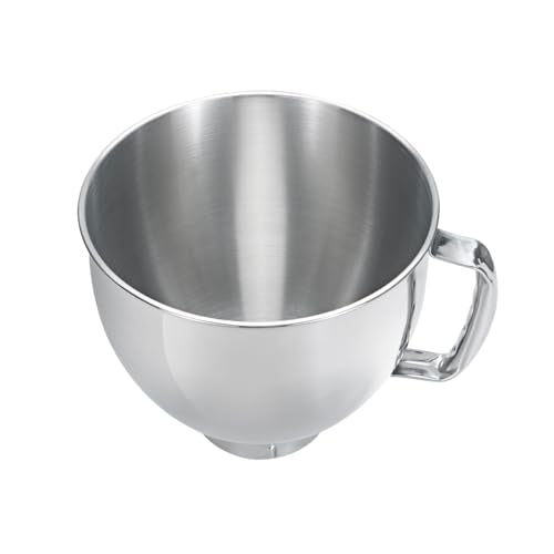 Stainless Steel Mixing Bowls for KitchenAid Stand Mixers - 304 Food-Grade Baking Accessories for Dough & Whipping Cream (4.5&5 Quart) - size: 4.5&5 Quart