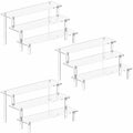 3PCS Acrylic Display Risers, 3 Tier Perfume Organizer, Clear Cupcake Stand - size: 3PACK Large 11.8IN