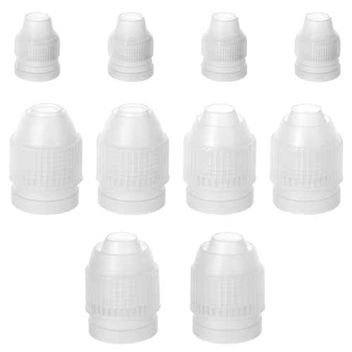 10 Pack 4 Sizes Couplers for Piping Bags, Cake Decorating Coupler Plastic