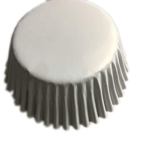 Foil Metallic Paper Muffin Cupcake Liners case Baking Cups100 pcs,Standard Size 2x1.25inch (white foil) - color: white foil