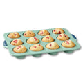 Starfrit 12-Cup Silicone Muffin Pan, Metal Frame, BPA-Free, Green - size: 12 muffins pan