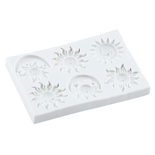 Sun Moon Face Fondant Molds Sun Face Silicone Mold - color: Style D