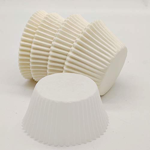 Premium White Standard Greaseproof Cupcake Liners Muffin Baking Cups for Wedding, 100-Count - color: White