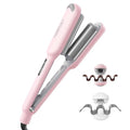 Curling Iron Hair Crimper Waver, TYMO ROVY Beach Waves Hair Curler - color: Pink, size: 1 inch