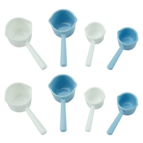 EIKS 8 Sets Short Handle Teaspoons Measuring Spoons Scoops