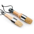 Chalk Paint Brush, 2 Pack Wax Brushes with Natural Bristle - size: Small Round, 2 Pack
