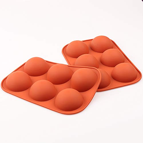 homEdge Semi Sphere Silicone Mold, 4 Packs Baking Mold for Making Hot Chocolate Bomb, Cake, Jelly, Dome Mousse - Diameter-2" - size: Medium