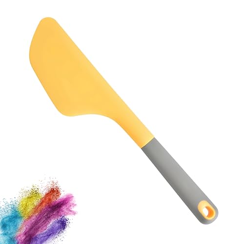 13 in Large Silicone Spatula, Dough Scraper(Yellow, Wide) - color: Yellow, size: Wide